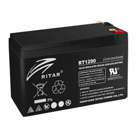Батарея до ДБЖ Ritar AGM RT1290B, 12V-9Ah, Black (RT1290B)