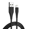 Зарядний пристрій ColorWay 1USB AUTO ID 2A (10W) black + cable Lightning (CW-CHS012CL-BK)
