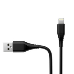Зарядний пристрій ColorWay 1USB AUTO ID 2A (10W) black + cable Lightning (CW-CHS012CL-BK)