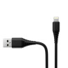 Зарядний пристрій ColorWay 1USB AUTO ID 2A (10W) black + cable Lightning (CW-CHS012CL-BK)