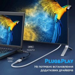 Перехідник DisplayPort Male to HDMI 4K Ultra HD Female ST-Lab (U-996-4K)