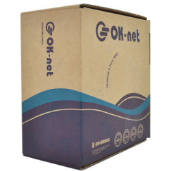 Кабель мережевий OK-Net FTP 100м cat.5e (F/UTP-cat.5E-SL) (КПВЭ-ВП (100) 4*2*0,48 / 100)