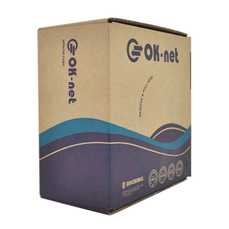 Кабель мережевий OK-Net FTP 100м cat.5e (F/UTP-cat.5E-SL) (КПВЭ-ВП (100) 4*2*0,48 / 100)