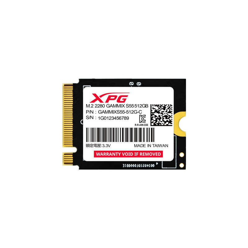Накопичувач SSD M.2 2230 512GB GAMMIX S55 ADATA (SGAMMIXS55-512G-C)