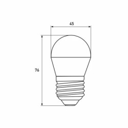 Лампочка Eurolamp LED G45 5W 530 Lm E27 4000K deco 2шт (MLP-LED-G45-05274(Amber))