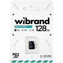 Карта пам'яті Wibrand 128GB microSD class 10 (WICDHU1/128GB)