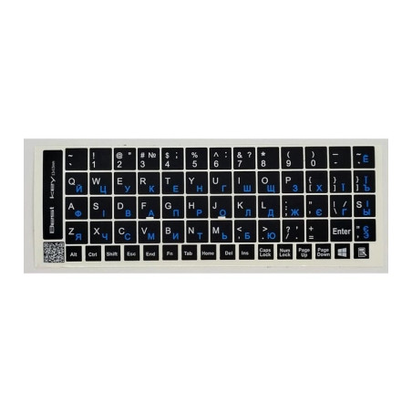 Наклейка на клавіатуру BestKey непрозора чорна, 68, синій (BK13BLU/023)
