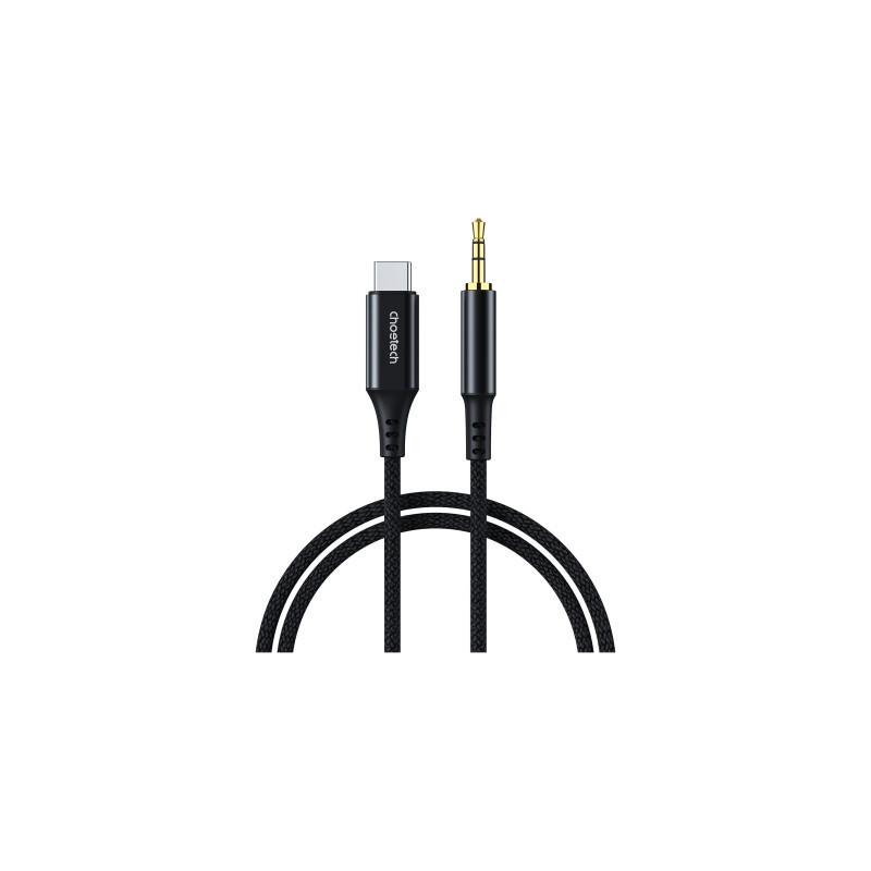 Перехідник USB-C to jack 3.5mm stereo audio (CDLA) 2.0m Choetech (AUX008-BK)