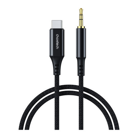 Перехідник USB-C to jack 3.5mm stereo audio (CDLA) 2.0m Choetech (AUX008-BK)