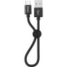 Дата кабель USB 2.0 AM to USB-C 0.25m 3A nylon X35 black HOCO (6931474707451)