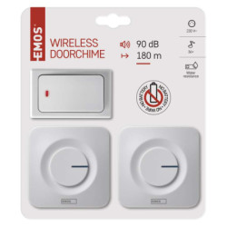 Дверний дзвінок EMOS бездротовий P5731 220В 2 приймачі (180м) (P5731)
