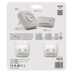 Дверний дзвінок EMOS бездротовий P5731 220В 2 приймачі (180м) (P5731)