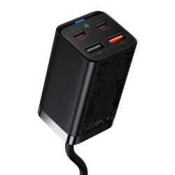 Зарядний пристрій Baseus 2xUSB-C 65W + 2xUSB GaN + cable USB-C to USB-C 100W 1.0m black (CCGP040101)