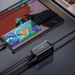 Зарядний пристрій Baseus 2xUSB-C 65W + 2xUSB GaN + cable USB-C to USB-C 100W 1.0m black (CCGP040101)