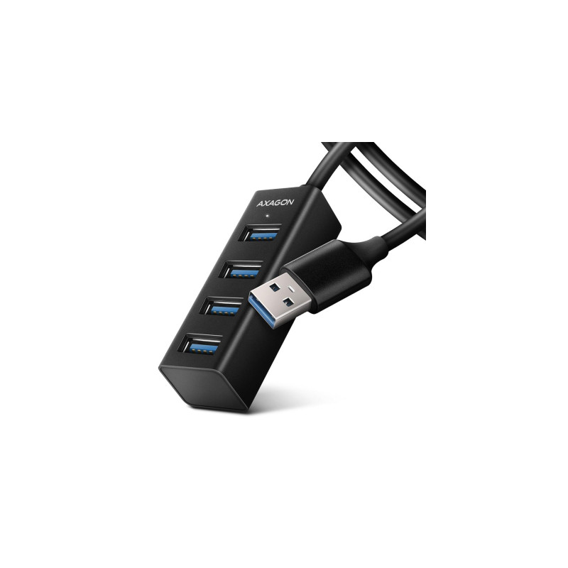 Концентратор AXAGON USB 3.1 to 4xUSB 3.0 1.2m black (HUE-M1AL)