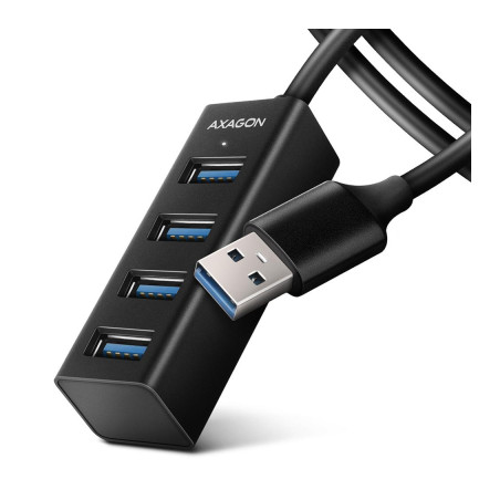 Концентратор AXAGON USB 3.1 to 4xUSB 3.0 1.2m black (HUE-M1AL)