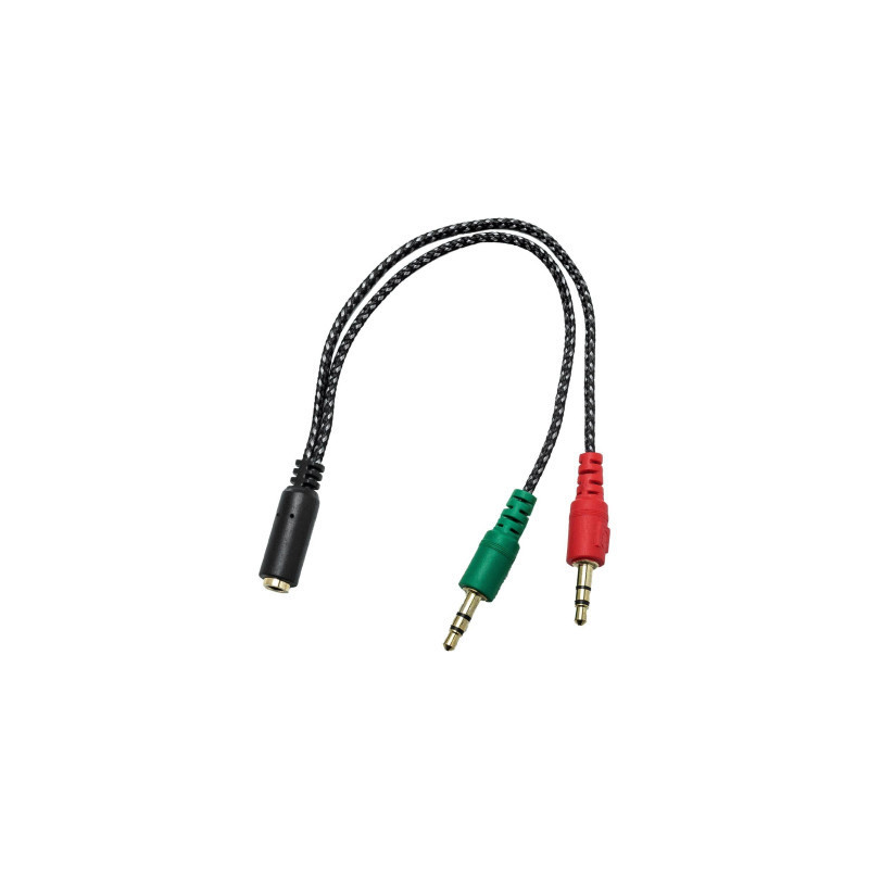 Перехідник XoKo AC-007 2x3.5-мм jack(F) - 3.5-мм 4pin jack(M) (XOKO AC-007)