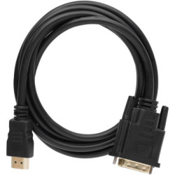 Кабель мультимедійний HDMI M to DVI M 1.8m 24+1pin Dynamode (DM-CL-HDMI-DVI-1.8M)