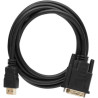 Кабель мультимедійний HDMI M to DVI M 1.8m 24+1pin Dynamode (DM-CL-HDMI-DVI-1.8M)