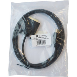Кабель мультимедійний HDMI M to DVI M 1.8m 24+1pin Dynamode (DM-CL-HDMI-DVI-1.8M)