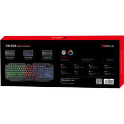 Клавіатура Xtrike ME KB-306 LED USB UA Black (KB-306UA)
