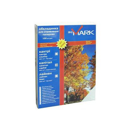 Обкладинка для палітурки bindMARK карт. Кантри А4 230г/м2 (100 шт.) бежевая (41707)