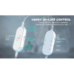 Навушники Fifine H6 RGB 7.1 White (H6W)