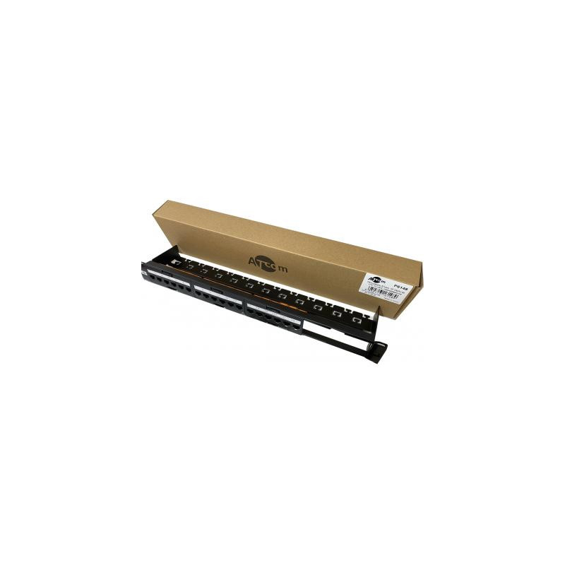 Патч-панель 19" 24хRJ-45 UTP 1U cat.6, в зборі з Keystone, Organizer Atcom (P6148)