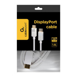 Кабель мультимедійний DisplayPort M to DisplayPort M 1.8m V1.2 Cablexpert (CC-DP2-6-W)