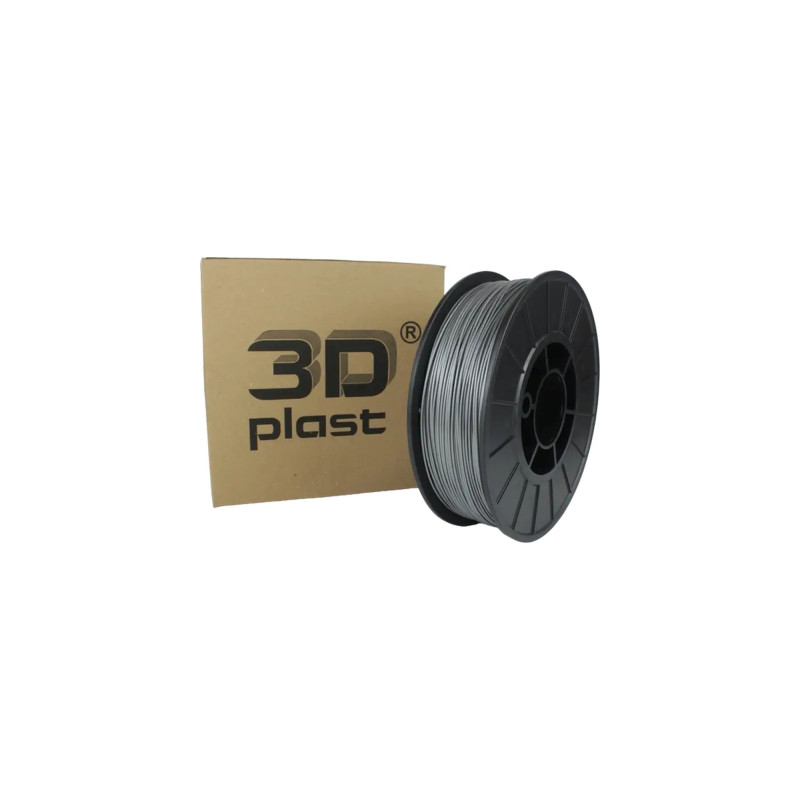 Пластик для 3D-принтера 3Dplast PETG 1.75мм, 0.85кг, gray metallic (3DPTG17508GMT)