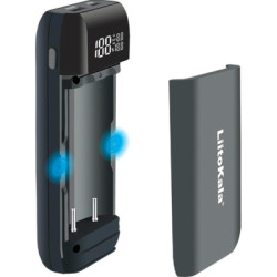 Зарядний пристрій для акумуляторів Liitokala 2 Slots, w func. Powerbank/PD/QC, USB/Type-C, LED disp, 18650/21700 (Lii-MP2)
