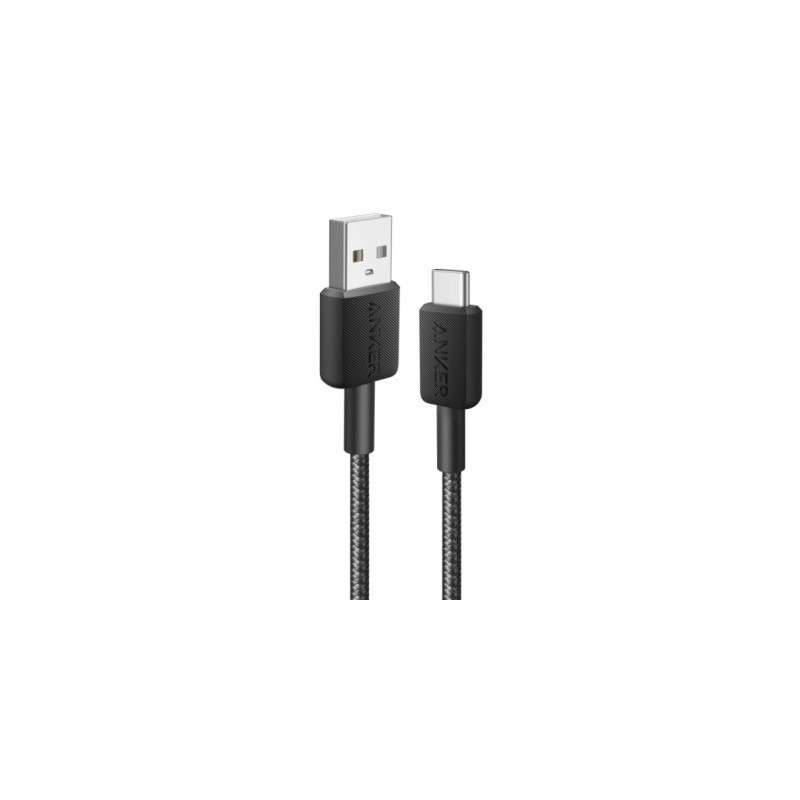 Дата кабель USB 2.0 AM to USB-C 0.9m 322 Black Anker (A81H5G11)