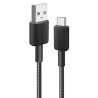 Дата кабель USB 2.0 AM to USB-C 0.9m 322 Black Anker (A81H5G11)