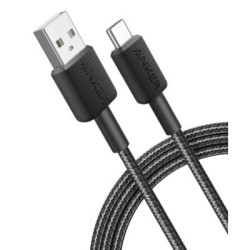 Дата кабель USB 2.0 AM to USB-C 0.9m 322 Black Anker (A81H5G11)