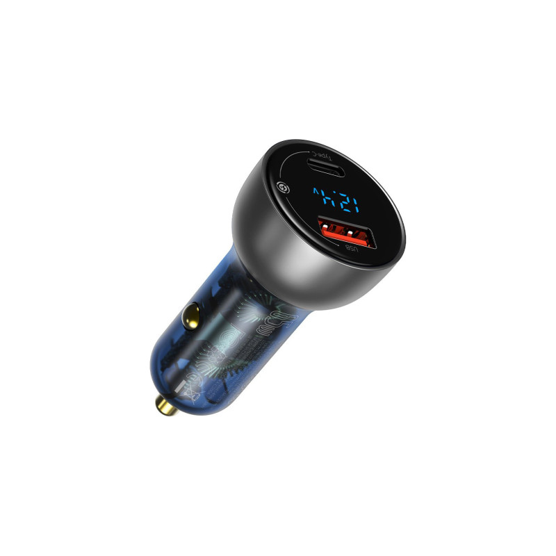 Зарядний пристрій Baseus Particular Digital Display QC+PPS Dual Quick Charger Car Charger 65W Shallow tarnish (CCKX-C0A)