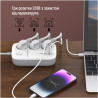 Мережевий фільтр живлення ColorWay CW-CHE34PDW 3 розетки/4USB (CW-CHE34PDW)