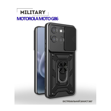 Чохол до мобільного телефона BeCover Military Motorola Moto G86 Black (715037)
