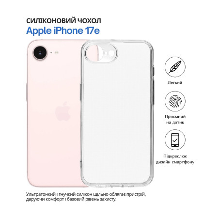 Чохол до мобільного телефона BeCover Apple iPhone 17e Transparent (715147)