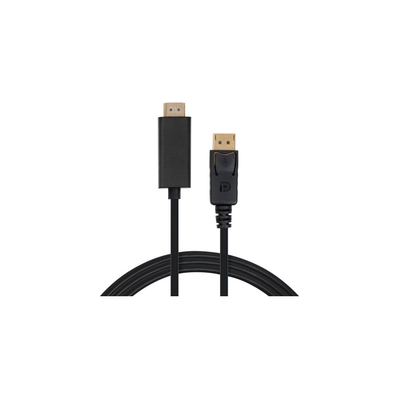 Кабель мультимедійний DisplayPort M to HDMI M 1.8m V1.4/V2.1 4K120/8K60 Vinga (VCPDP14HI211.8)