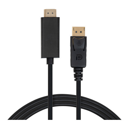 Кабель мультимедійний DisplayPort M to HDMI M 1.8m V1.4/V2.1 4K120/8K60 Vinga (VCPDP14HI211.8)