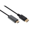 Кабель мультимедійний DisplayPort M to HDMI M 1.8m V1.4/V2.1 4K120/8K60 Vinga (VCPDP14HI211.8)