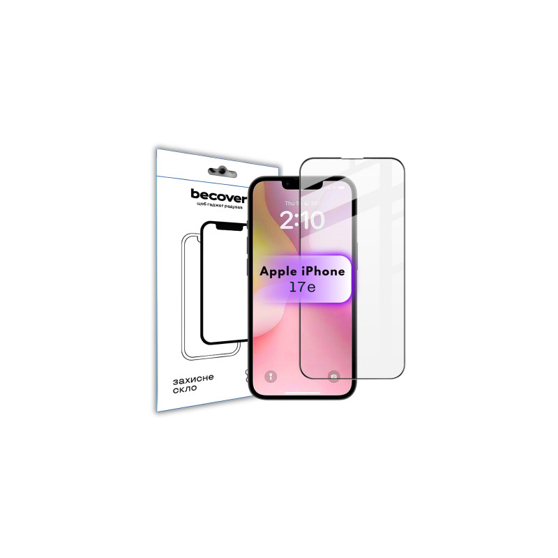 Скло захисне BeCover Apple iPhone 17e Black (715141)