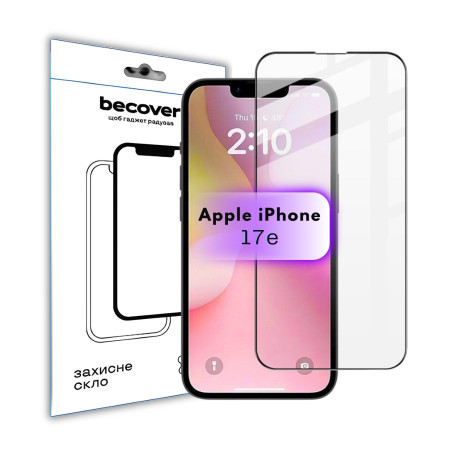 Скло захисне BeCover Apple iPhone 17e Black (715141)