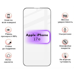 Скло захисне BeCover Apple iPhone 17e Black (715141)