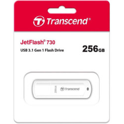 USB флеш накопичувач Transcend 256GB JetFlash 730 White USB 3.1 (TS256GJF730)