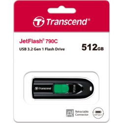USB флеш накопичувач Transcend 512GB JetFlash 790C USB 3.1 Type-C (TS512GJF790C)