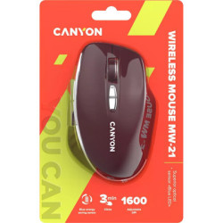 Мишка Canyon MW-21 Wireless Blue LED Burgundy (CNS-CMSW21BR)