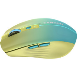Мишка Canyon MW-44 LED Rechargeable Wireless/Bluetooth Yellow Blue (CNS-CMSW44UA)