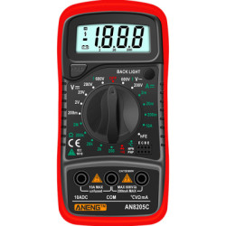 Цифровий мультиметр ANENG AN8205C, V, A, R, T, функция hFE (AN8205C)