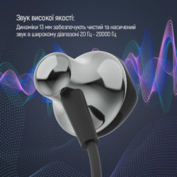 Навушники ColorWay Slim 3.5 mm Wired Earphone Blast 1 Black (CW-WD01BK)